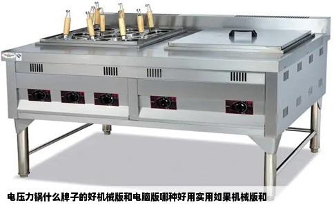 电压力锅什么牌子的好机械版和电脑版哪种好用实用如果机械版和