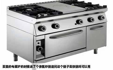 买美的电磁炉的时候送了个渗氮炒锅请问这个锅子是铁锅吗可以用