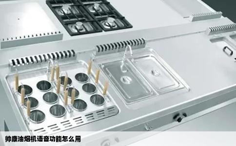 帅康油烟机语音功能怎么用