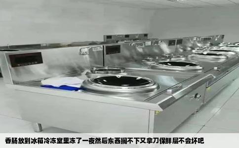 香肠放到冰箱冷冻室里冻了一夜然后东西搁不下又拿刀保鲜层不会坏吧